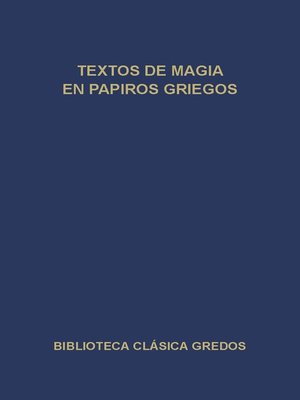cover image of Textos de magia en papiros griegos